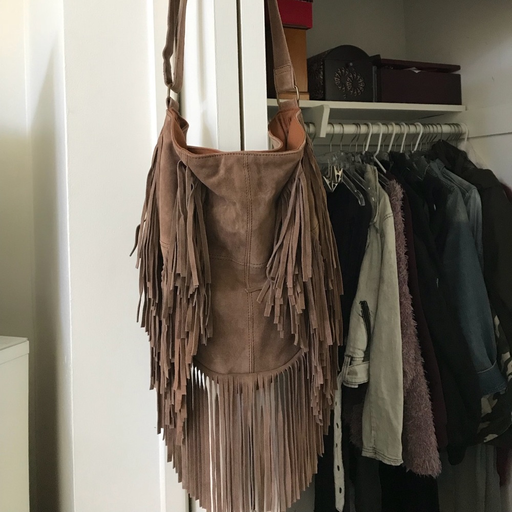 Authentic Suede Fringe Bag